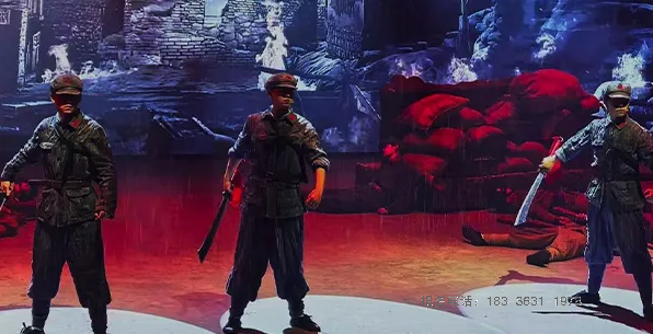 少林小龙武校学生倾情参演大型红色沉浸式英雄史诗《大别山战将》