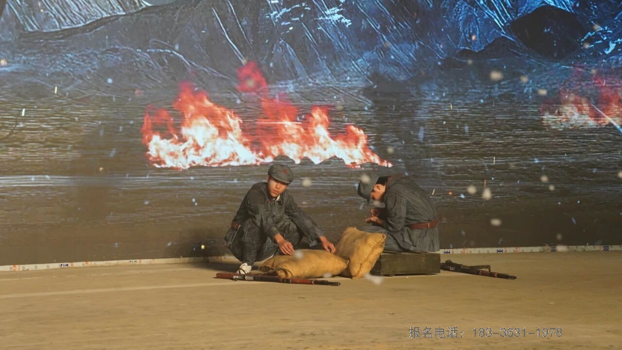 少林小龙武校学生倾情参演大型红色沉浸式英雄史诗《大别山战将》