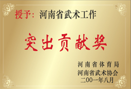 河南武术突出贡献